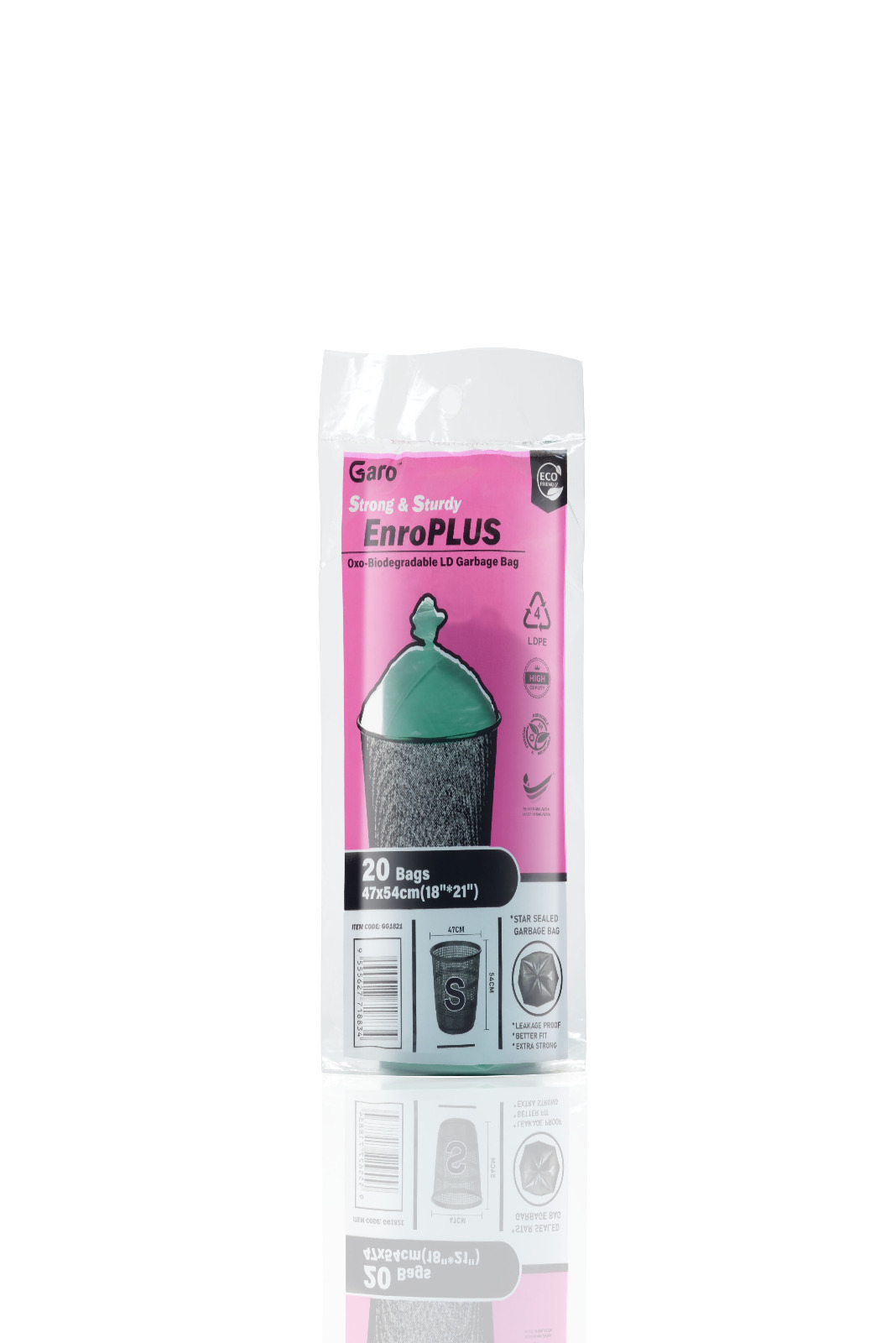 EnroPLUS 20 Bags Small Oxo-Biodegradable LD Garbage Bag